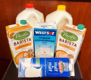 various brands and types of milk